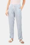 Amante Full Length Pyjama Bottom - Powder Blue Floral Print — thumbnail 1
